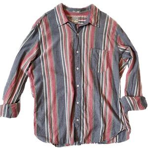 COPY - Women’s Indian Madras for J. Crew Striped colorful shirt
